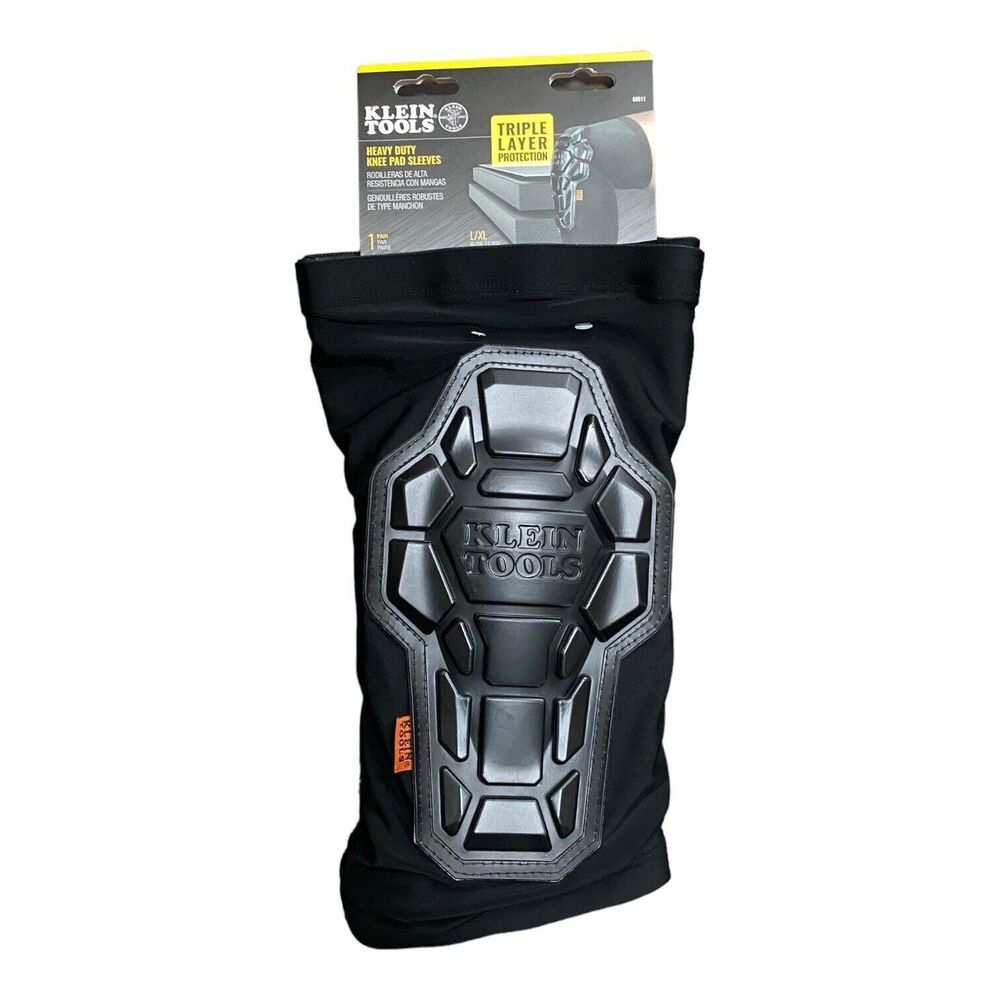 KLEIN TOOLS Size L/XL Heavy Duty  Triple Layer Knee Protection Pad Sleeves FIRM